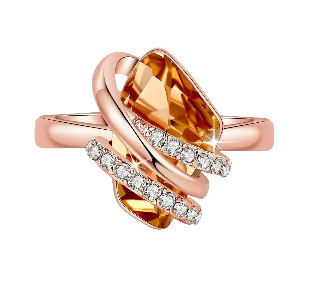 Rose Gold Plated 8 Ring Fashion Rings