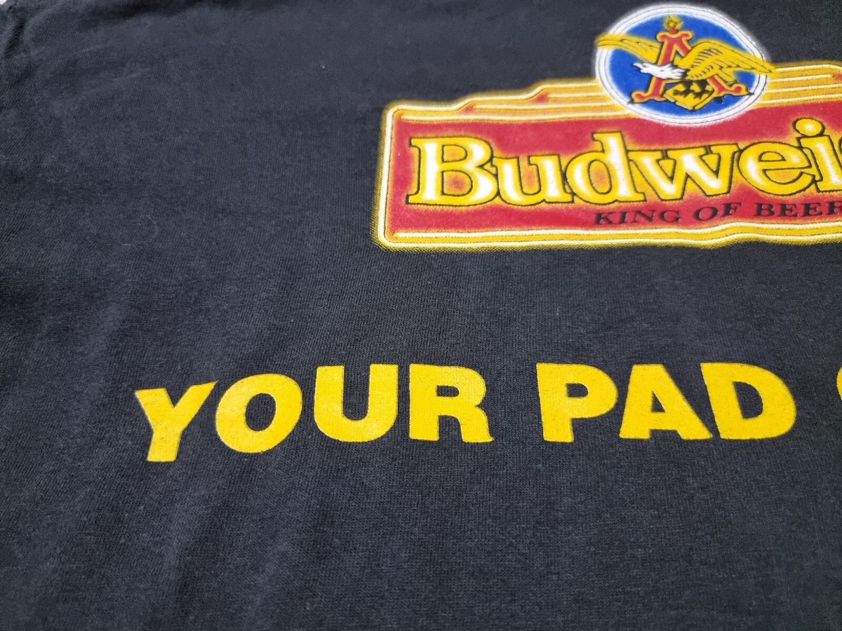 rare vintage VTG 1995 Budweiser BEER Your Pad Or Mine Frog T Shirt