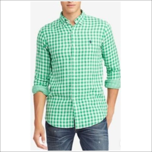 Men's Ralph Lauren Double Faced Gingham Long Sleeve Button Front Shirt-Size L - Picture 2 of 14