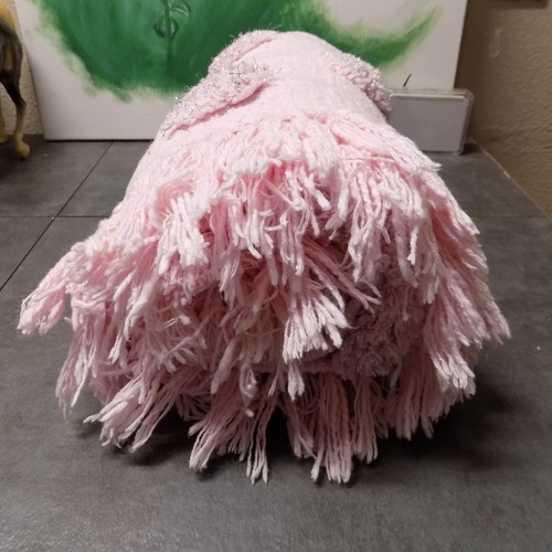 envoguekids blanket throw PINK fringe 100% cotton NICE - Picture 4 of 6