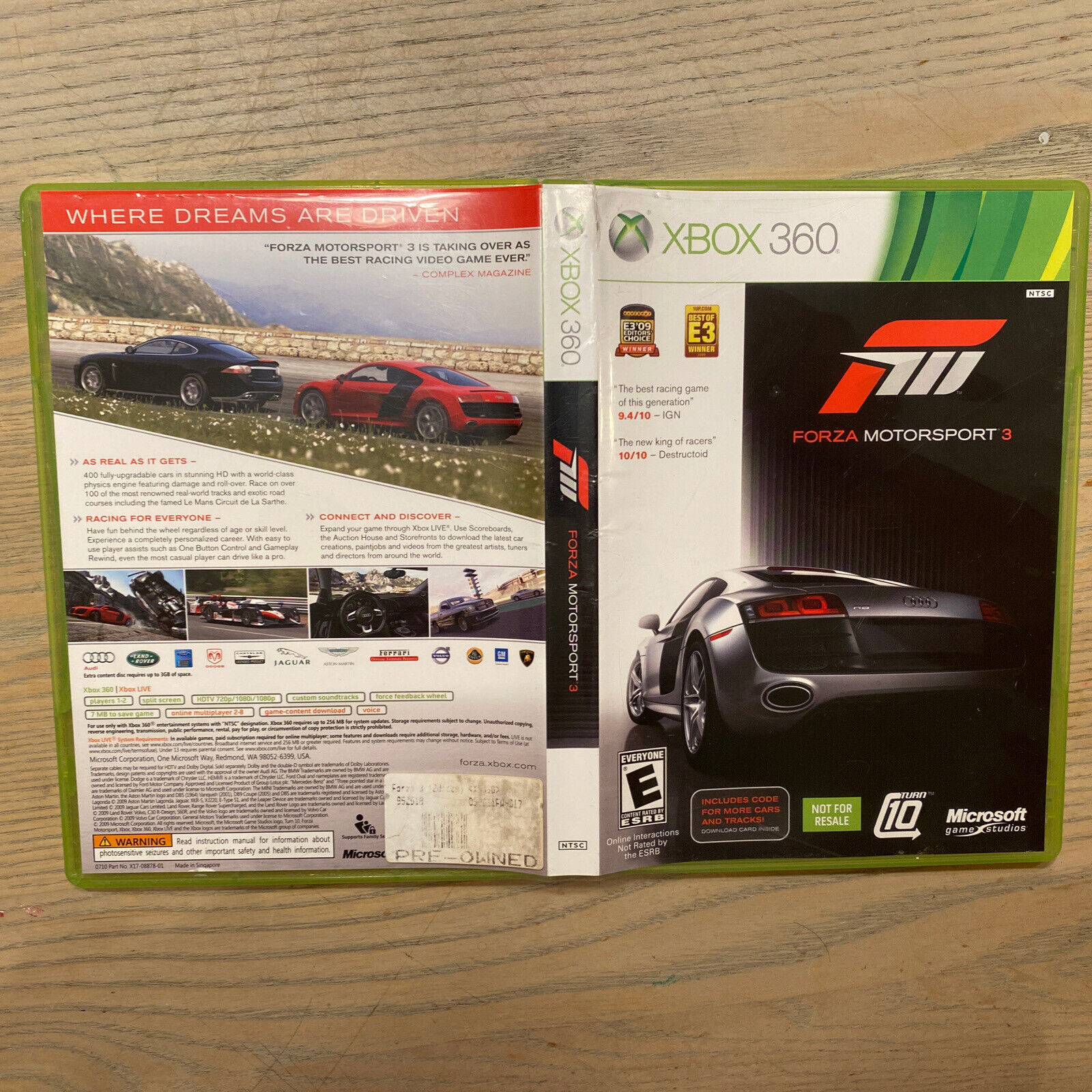 Jogo Forza Motorsport 3 Xbox 360 Europeu Mídia Física Original (Seminovo)