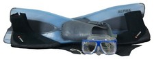 Medium Dacor Scuba Snorkel Diving Goggles Swim Fin Flippers Alpha Fathom Italy