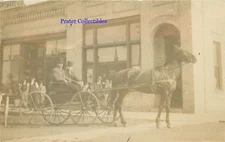 Minnesota,MN,Clarissa, Hardware Co, State Bank, Horse & Buggy Real Photo 1909 PC