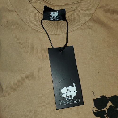 T-shirt maglietta uomo G59 Suicideboys logo L marrone beige S/S girocollo teschio nuova con etichette - Foto 5 di 11