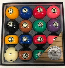 Aramith Tournament Black TV Billiard Pool Ball set 2 1/4" - USED