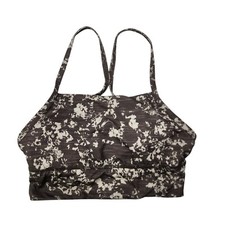 Prana Womens Strappy Sports Bra Small Floral Print Recycled Polyester Blend