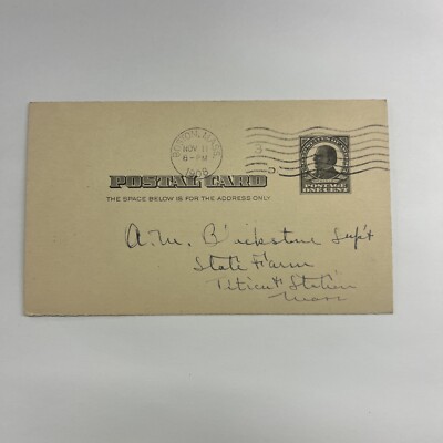 US SC UX19 1908 Boston MA 11-11-08 8PM Alden Speares Preprint Kerosene order#A33