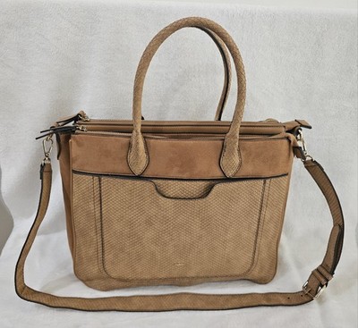 Parfois tote bag with textured snakeskin-effect panels