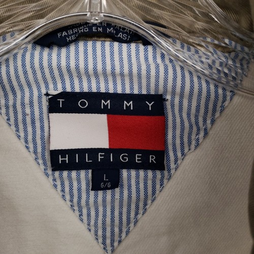 VINTAGE Tommy Hilfiger Jacket Mens L Large White Big Flag Denim Trucker 90s by Tommy Hilfiger, Size L, $143.99 - Photo 8