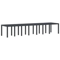 Outdoor Gartentisch Poly-Rattan Anthrazit Rechteckig 400X100X73 Cm