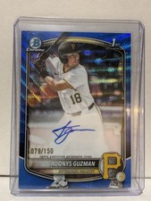 2025 Bowman Draft Chrome Adonys Guzman 1st Blue Wave Refractor /150 Auto #CPA-AG