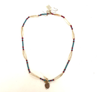 19th C. Northwest Coast Native American Indian Dentalium Bead Necklace MG367