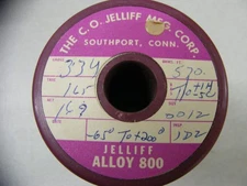 C.O. Jelliff Fine Wire .0012 Alloy 800