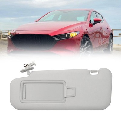 Gray Left Driver Sun Visor w/ Vanity Light & Mirror for Mazda 3 6 2014-2018