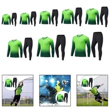 Goalkeeper Shirt and Pants Set Protective Comfortable Breathable Padded