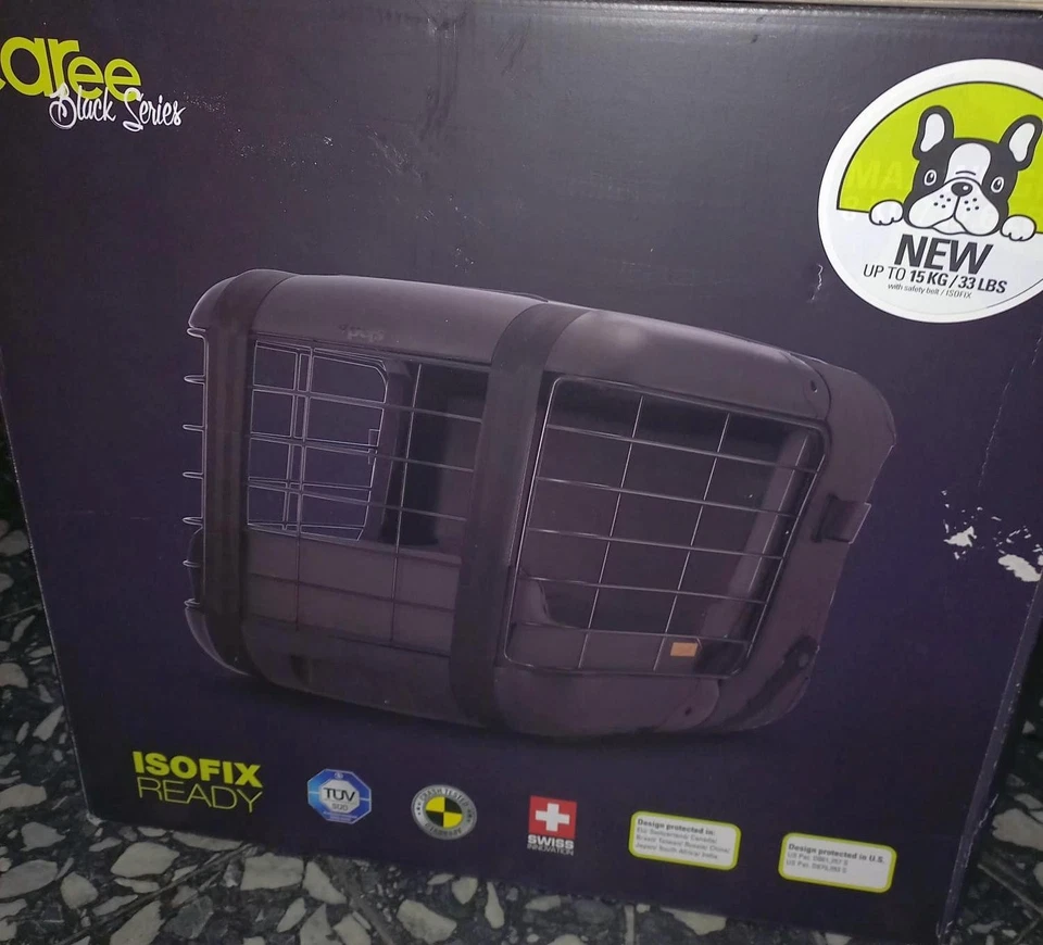 4Pets Caree Black Series Hunde-Transportbox ISOFIX Ready max. 15kg Schwarz NEU - Bild 4 von 4