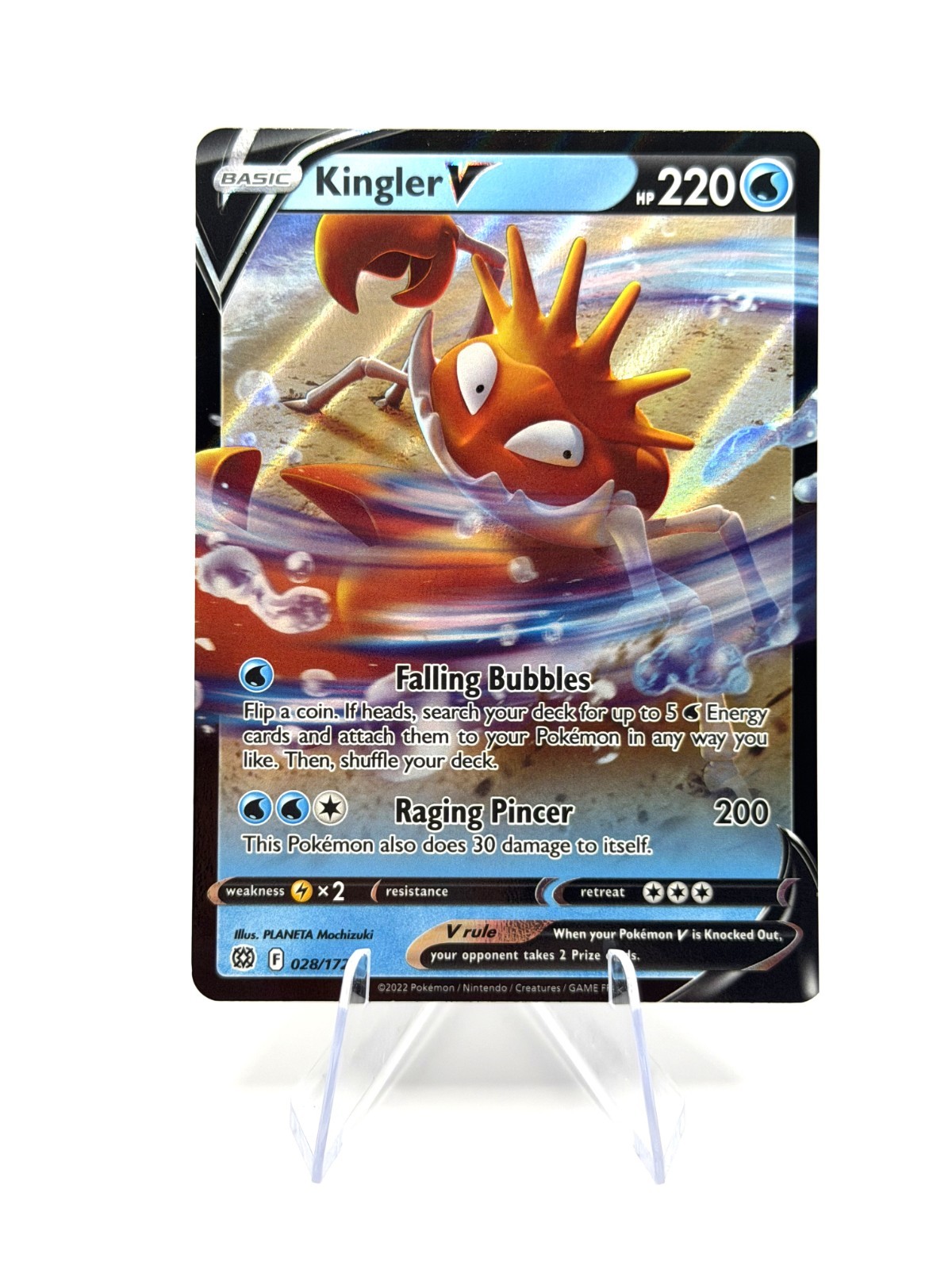 Kingler V 028/172 Swsh09: Brilliant Stars Holo