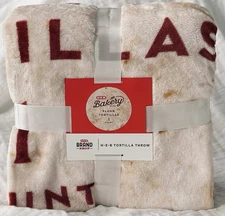 H-E-B TORTILLA THROW Flour Bakery BRAND SHOP 70" Wearable Blanket Concha Grocery