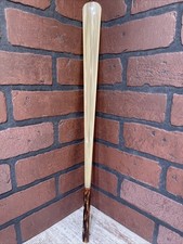 Shoe Horn 21  Long Handle Genuine Natural Horn Bamboo Wood Root Handle Valet