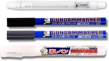 GSI Creos Gundam Marker Ultra Fine for Panel Lining GM01 Black & GM02 Gray & Era