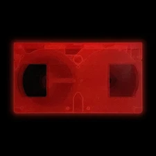 VHS is LIFE "Blood Red" Glow in the Dark VHS Shell w/ T-130 Tape