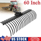 60" 3 Point Landscape Rock Rake Steel for 2" Receiver Compact Tractor Category 1