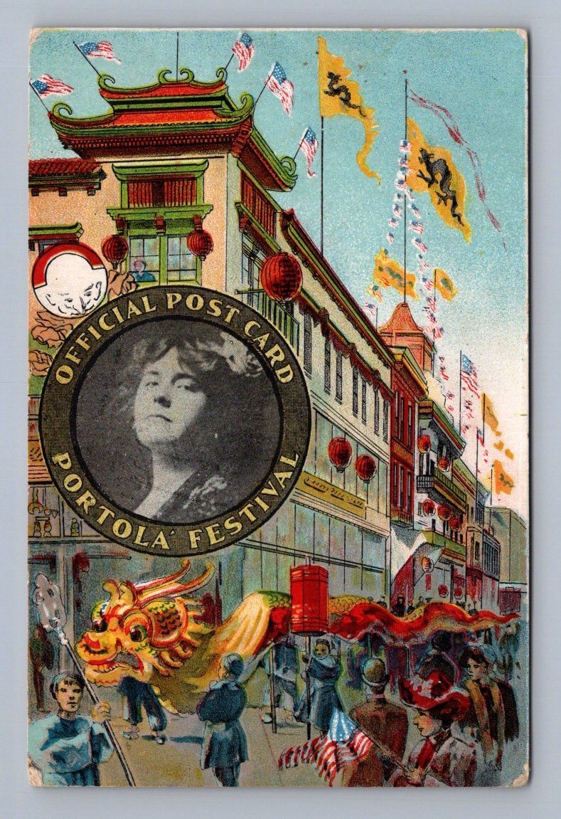 Antique California Postcard SAN FRANCISCO Portola Festival 1909