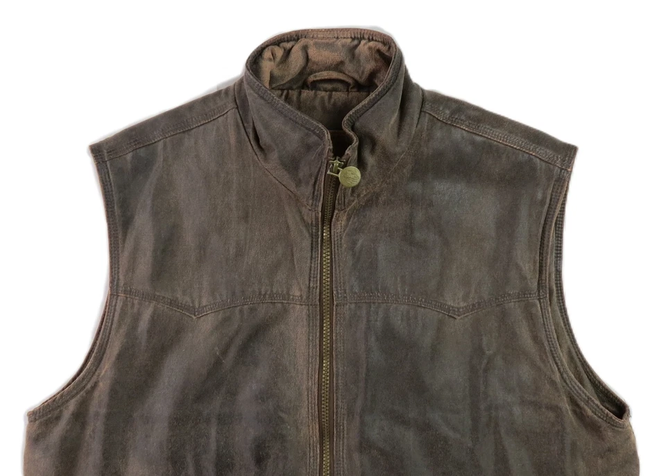 Chaleco Outback Trading Company Para Hombre M Marrón Landsman Azteca Forrado de Vellón Algodón Foto 3 de 4