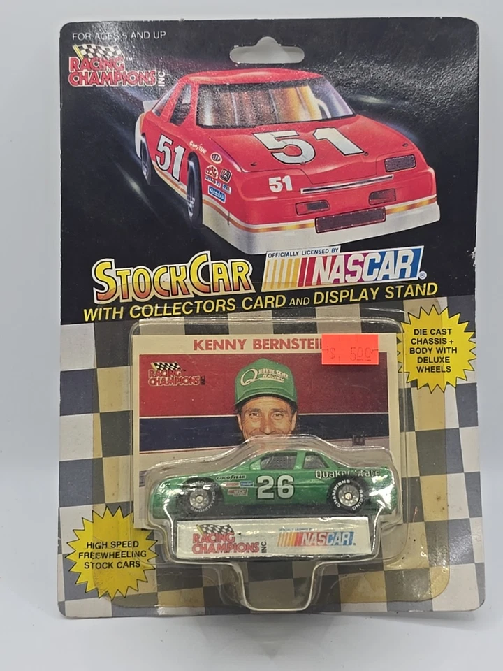 1991 Racing Champions Nascar Diecast Stock Car #26 Kenny Bernstein. Card & Stand - Image 2 of 4