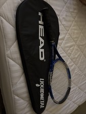 Head Liquidmetal 4 Tennis Racquet 4 1/2 Mid Plus 660 cm 102 in Blue w/ Bag USED