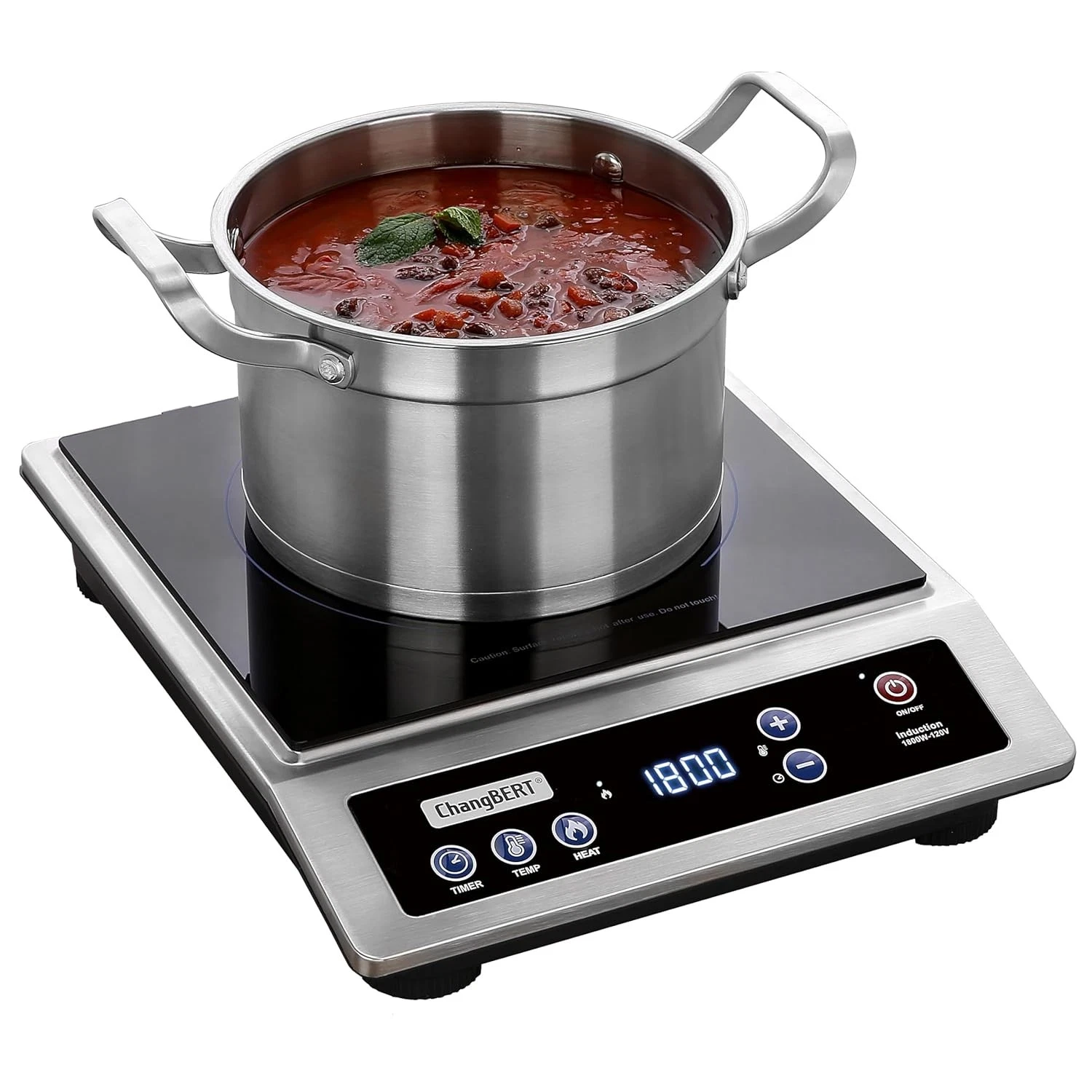 ChangBERT Induction Cooktop 1800W 8 inch Coil NSF Commercial Grade Portable 120V
Opens in a new wind
