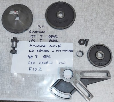 Emco Maximat Super 11 Lathe Power Feed Quadrant & Change Gears 127 120 90 F10Z