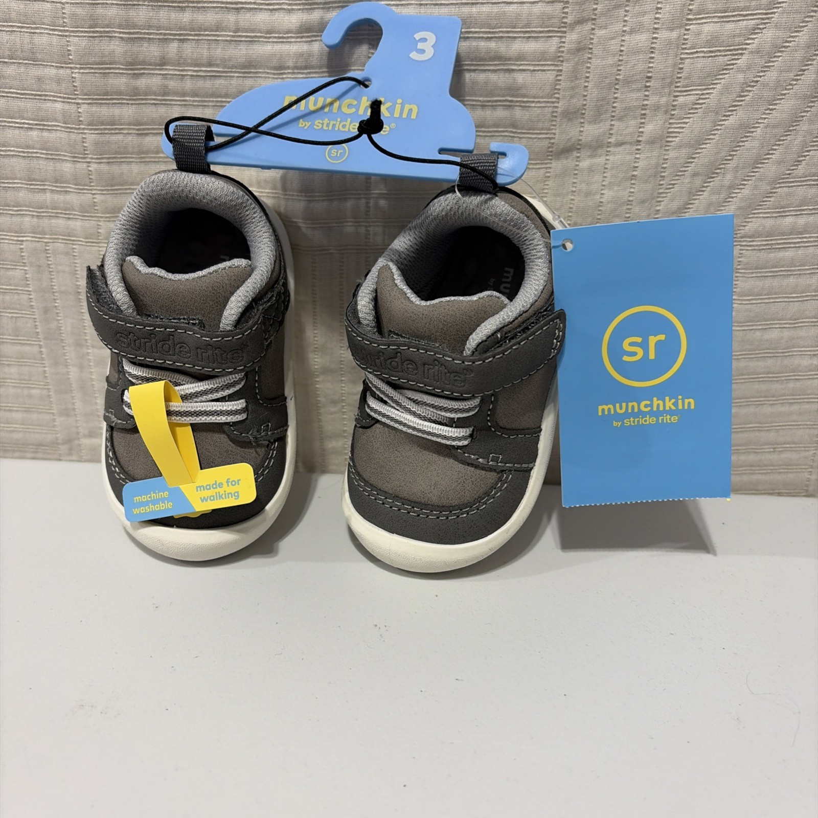 Size 3 Sneaker Miller Walking Grey Brown New