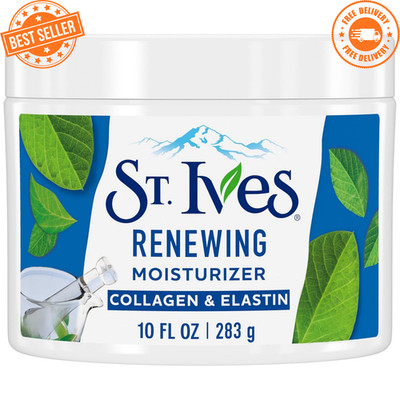 St. Ives Face Moisturizer Renewing Collagen Elastin Cream Dry Skin 10 oz NEW