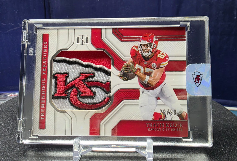 2024 National Treasures Tremendous Travis Kelce Chiefs Patch Logo READ💎🔥
