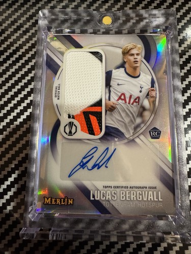 Lucas Bergvall #MBS-LB 2024 Topps Merlin UEFA Match Ball Signature card