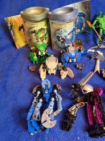 Vintage Lego Bionicle Lot 11+ figure 8562 Gahlok Lehvak Transformer Robot Kurahk