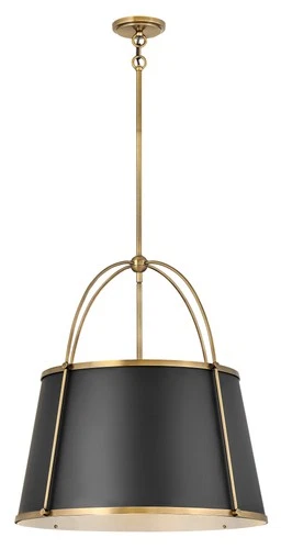 Hinkley Lighting 4895 Clarke 4 Light 25"W Pendant - Black / Off-White - Picture 10 of 12