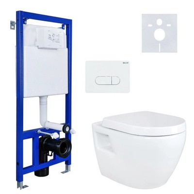 Komplett Set WC Vorwandelement Spülkasten Hänge WC, Betätigungsplatte, Softclose