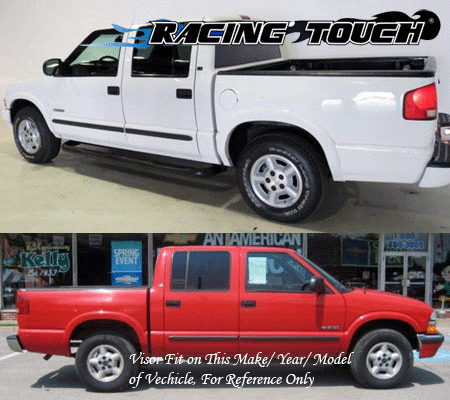 Window Visor Rain Guard Chevrolet Chevy Pick-up S10 2001 2002 03-04 Crew Cab - Bild 7 von 7