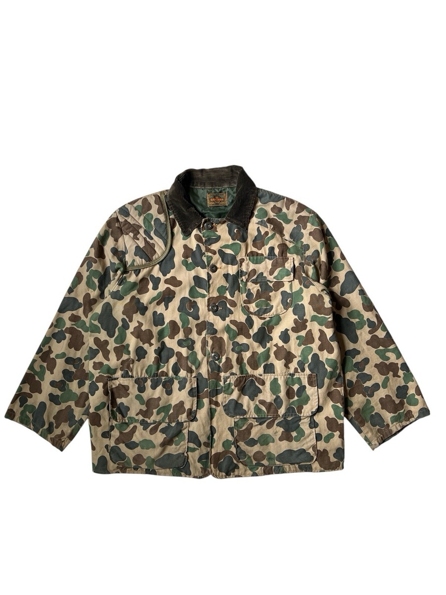Vintage SafTbak Duck Camo 70's Hunting Corduroy Collar Large Field