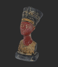 UNIQUE PHARONIC ANCIENT EGYPTIAN Queen Nefertiti Head Small Statue  (OK)