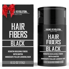 Viking Revolution Black Hair Fibers for 0.52 Ounce (Pack of 1), 