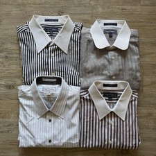 Lot Of 4 Paul Fredrick Dress Shirt Men 3 Brand New 17 36 1 NWOT 17.5 37