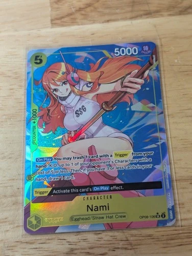 Nami (Parallel) OP08-106 Two Legends English Alt Art Near Mint Foil