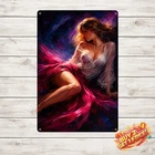 Sensual Woman Themed Wall Decor Vintage Tin Metal Sign 8x12