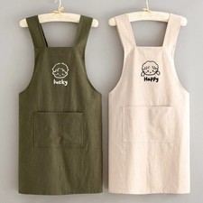 Simple Cotton Japanese Waist Aprons Breathable Home Cooking Cooking Smock Anti