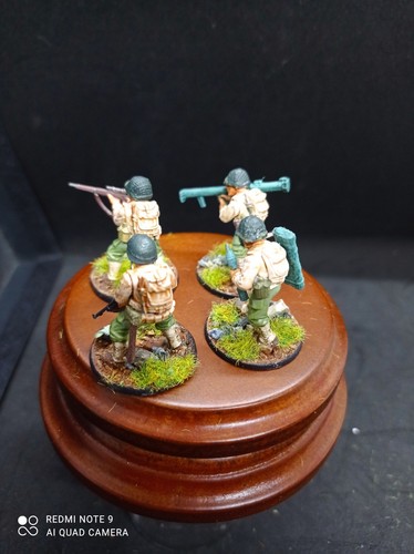 Bolt Action 28mm WW2 US Rangers Army 10 men Squad PROPAINTED Warlord ...