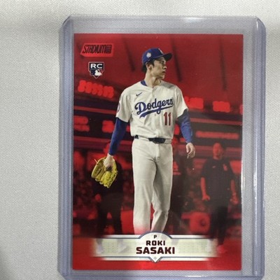 2025 Topps Stadium Club Baseball Red 187 Roki Sasaki - Los Angeles Dodgers RC