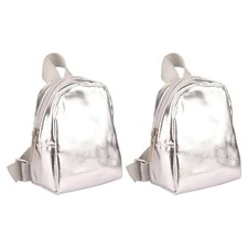2 Pcs Doll Carrier Backpack Dollhouse Scenery Props Dress up School Bags